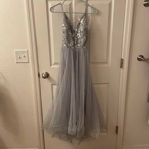 Sequence and tulle long dress candalite NWT